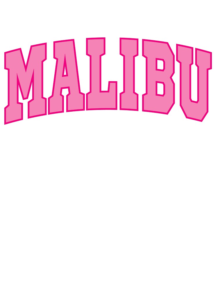 Preppy Varsity Pink Malibu California Shirt Women Teen Girl T-Shirt