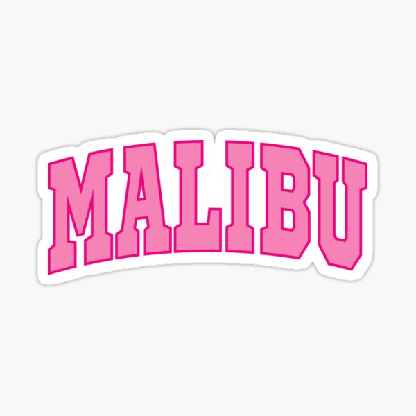  Preppy Varsity Pink Malibu California Shirt Women Teen