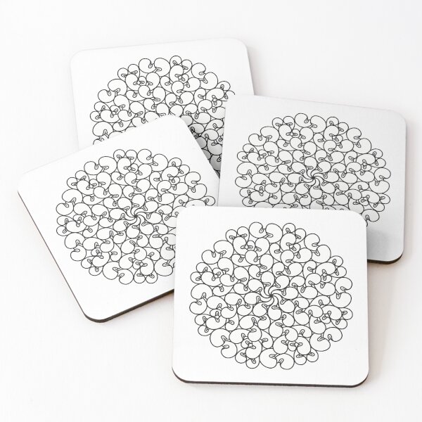 Item preview, Lil Weird Mandala - Intricate Black and White Digital Illustration, Vibrant and Eye-catching Design, Perfect gift idea for printing on shirts, wall art, home decor, stationary, phone cases and more. designed and sold by cherdoodles.