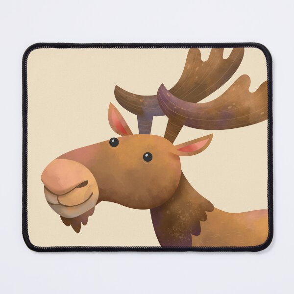 Item preview, Cute moose illustration character art designed and sold by Mirjami Manninen.