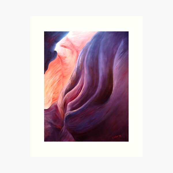Composition in Purple and Orange Art Print