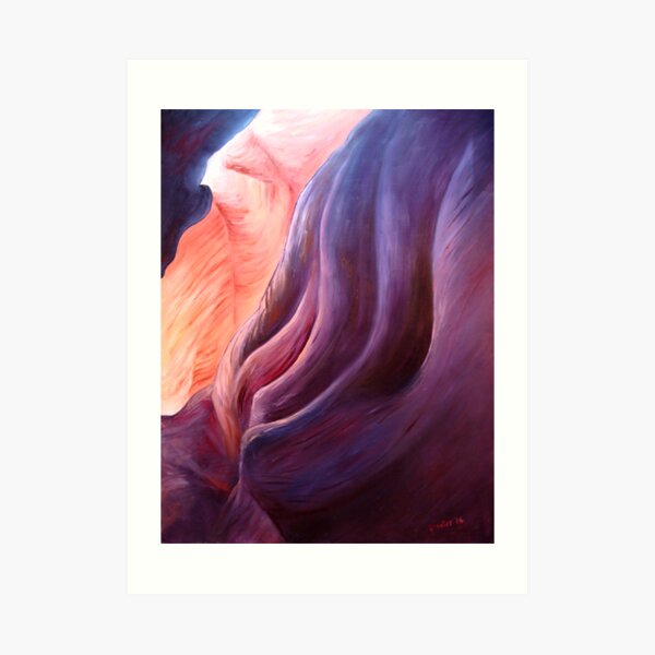 Composition in Purple and Orange Art Print
