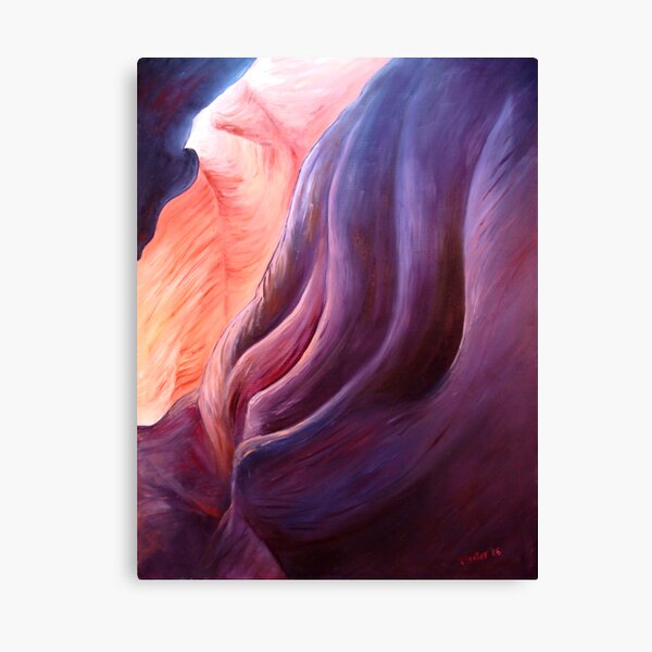 Composition in Purple and Orange Canvas Print