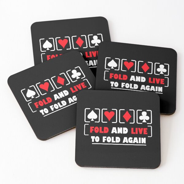 Item preview, Fold And Live To Fold Again Texas Holdem Omaha Cards players  designed and sold by Rami Khalifah.