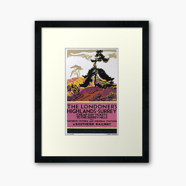 Item preview, Surrey Hills - SR - Vintage Railway Travel Poster - 1926 designed and sold by BASlade93.