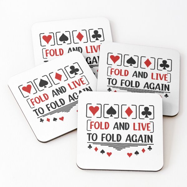 Item preview, Fold And Live To Fold Again Texas Holdem Omaha Cards players  designed and sold by Rami Khalifah.