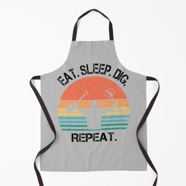 Item preview, Metal detector retro sunset eat sleep dig repeat  designed and sold by TipTopTapo.