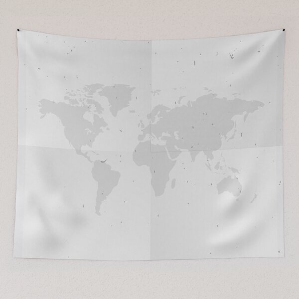 Item preview, world map on paper design  designed and sold by wa2022.