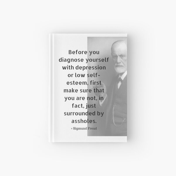 Sigmund Freud Quote Hardcover Journal