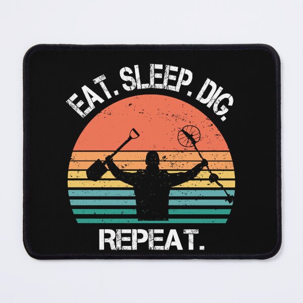 Item preview, Metal detector retro sunset eat sleep dig repeat  designed and sold by TipTopTapo.