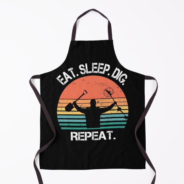 Item preview, Metal detector retro sunset eat sleep dig repeat  designed and sold by TipTopTapo.