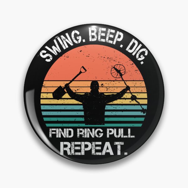 Item preview, Funny Metal detector retro sunset eat sleep dig repeat  designed and sold by TipTopTapo.