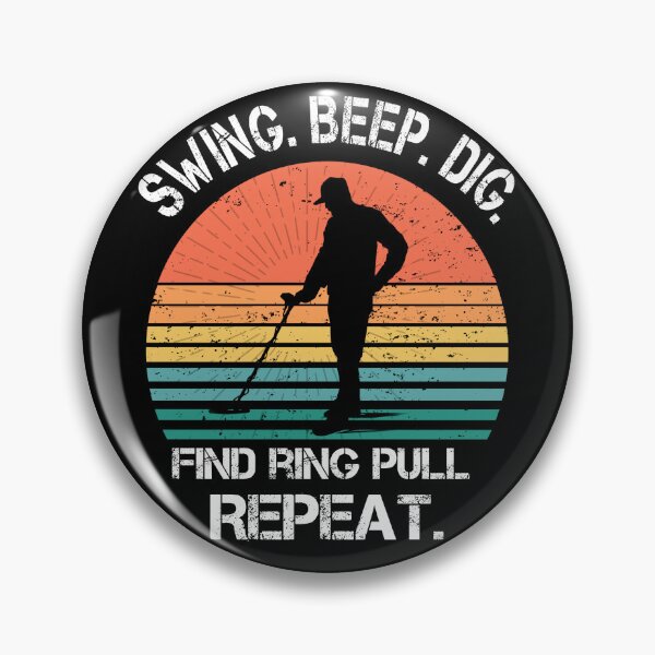 Item preview, Funny Metal detector retro sunset swing beep dig repeat  designed and sold by TipTopTapo.