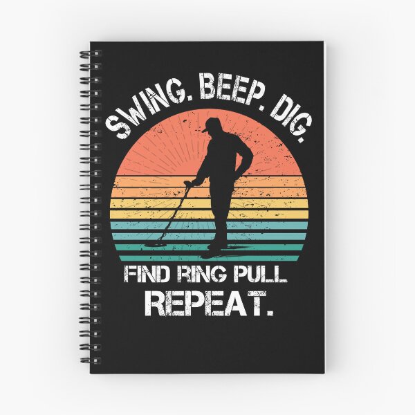 Item preview, Funny Metal detector retro sunset swing beep dig repeat  designed and sold by TipTopTapo.