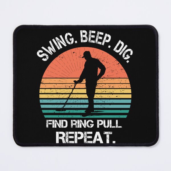 Item preview, Funny Metal detector retro sunset swing beep dig repeat  designed and sold by TipTopTapo.