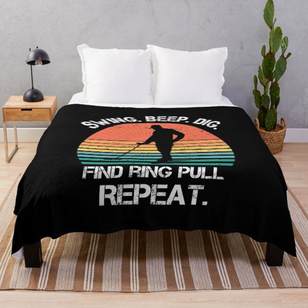 Item preview, Funny Metal detector retro sunset swing beep dig repeat  designed and sold by TipTopTapo.