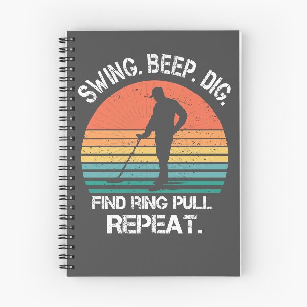 Item preview, Funny Metal detector retro sunset swing beep dig repeat  designed and sold by TipTopTapo.