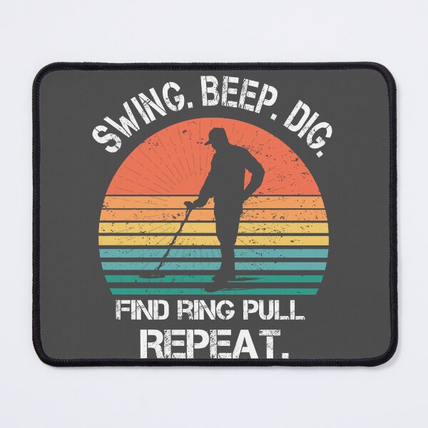 Item preview, Funny Metal detector retro sunset swing beep dig repeat  designed and sold by TipTopTapo.