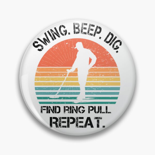 Item preview, Funny Metal detector retro sunset swing beep dig repeat  designed and sold by TipTopTapo.