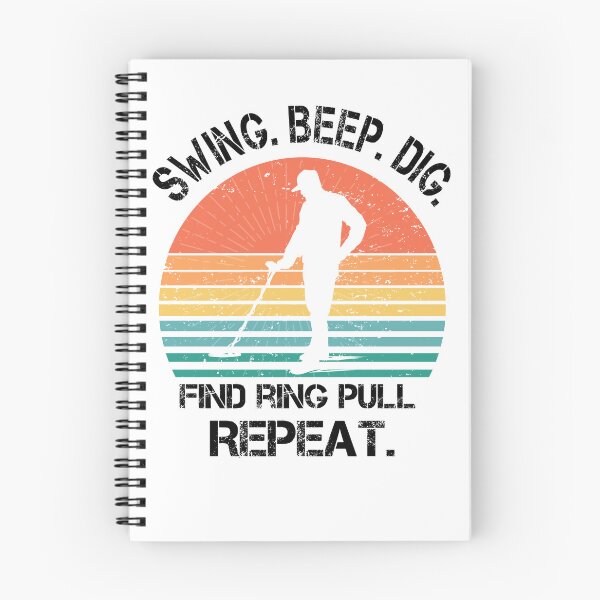 Item preview, Funny Metal detector retro sunset swing beep dig repeat  designed and sold by TipTopTapo.