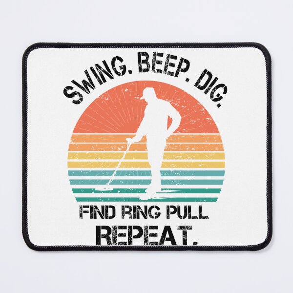 Item preview, Funny Metal detector retro sunset swing beep dig repeat  designed and sold by TipTopTapo.