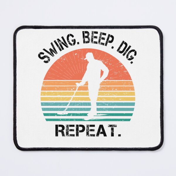 Item preview, Funny Metal detector retro sunset swing beep dig repeat  designed and sold by TipTopTapo.