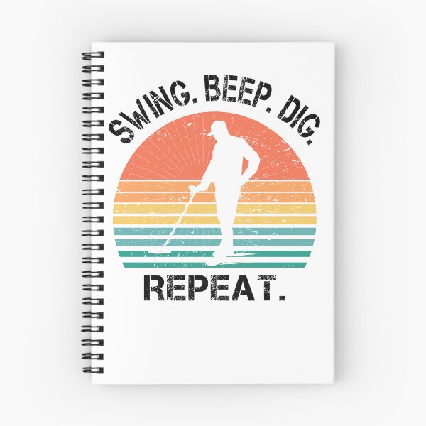 Item preview, Funny Metal detector retro sunset swing beep dig repeat  designed and sold by TipTopTapo.