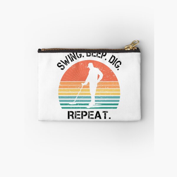 Item preview, Funny Metal detector retro sunset swing beep dig repeat  designed and sold by TipTopTapo.