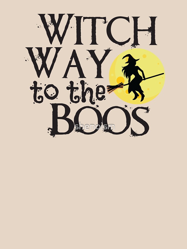 "Witch Way To The Boos Broomstick Broom Rider Mini Full Moon Vintage