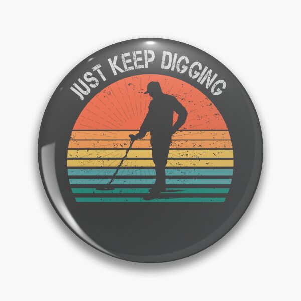 Item preview, Funny Metal detector retro sunset just keep digging  designed and sold by TipTopTapo.