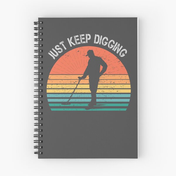 Item preview, Funny Metal detector retro sunset just keep digging  designed and sold by TipTopTapo.