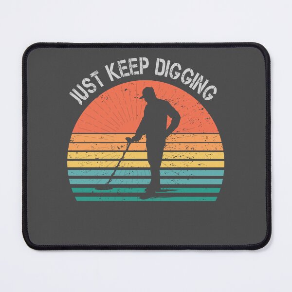 Item preview, Funny Metal detector retro sunset just keep digging  designed and sold by TipTopTapo.