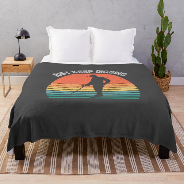 Item preview, Funny Metal detector retro sunset just keep digging  designed and sold by TipTopTapo.