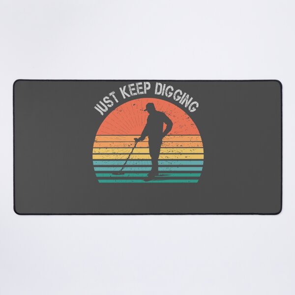 Item preview, Funny Metal detector retro sunset just keep digging  designed and sold by TipTopTapo.
