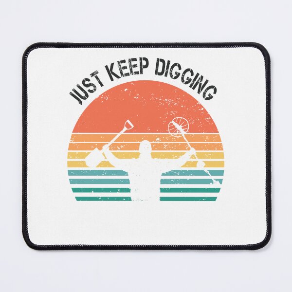 Item preview, Funny Metal detector retro sunset just keep digging designed and sold by TipTopTapo.