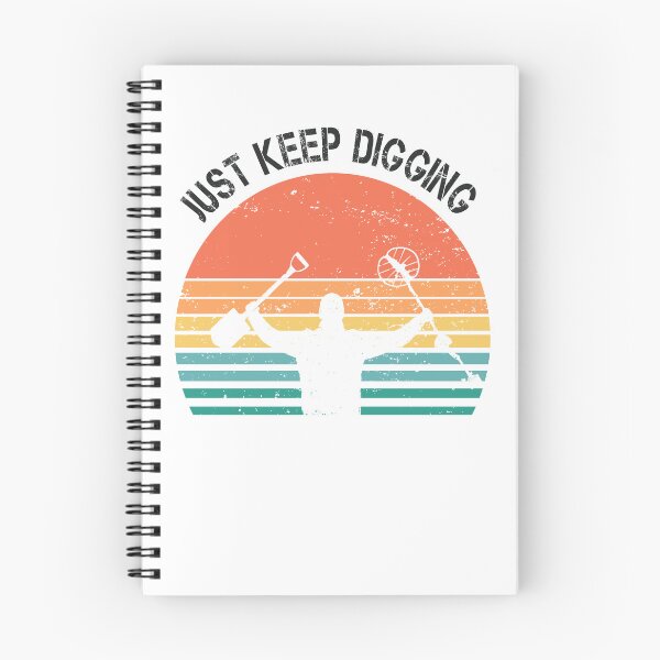 Item preview, Funny Metal detector retro sunset just keep digging  designed and sold by TipTopTapo.