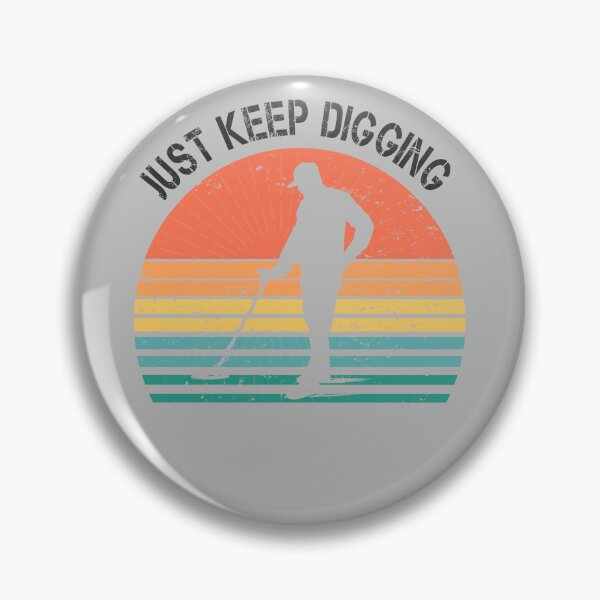 Item preview, Funny Metal detector retro sunset just keep digging  designed and sold by TipTopTapo.