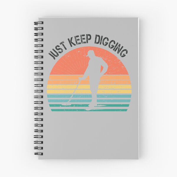 Item preview, Funny Metal detector retro sunset just keep digging  designed and sold by TipTopTapo.