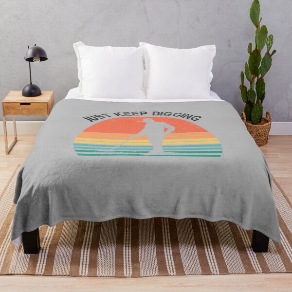 Item preview, Funny Metal detector retro sunset just keep digging  designed and sold by TipTopTapo.