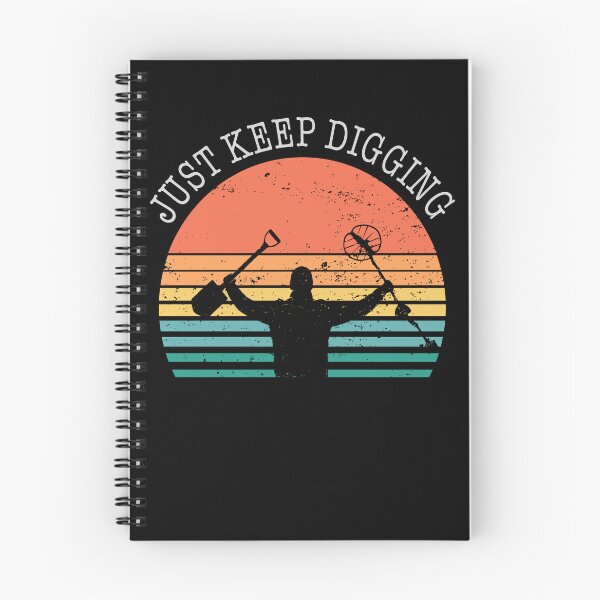 Item preview, Funny Metal detector retro sunset just keep digging  designed and sold by TipTopTapo.