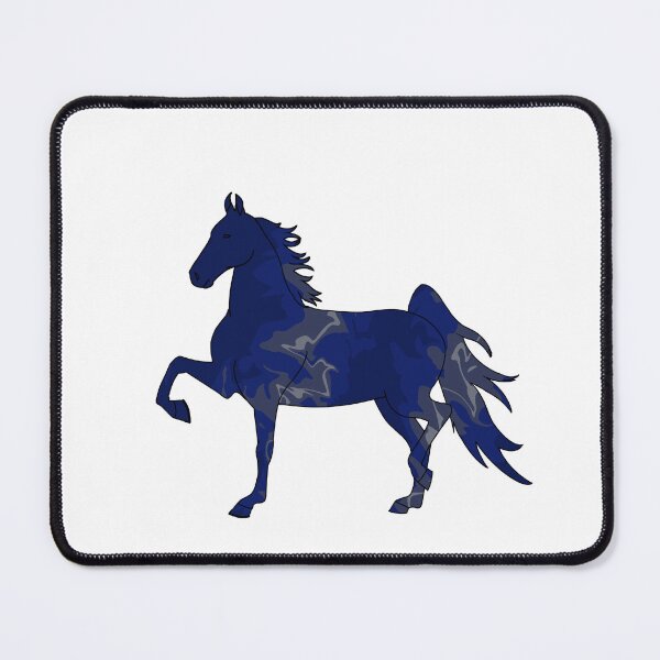Item preview, Swirly Saddlebred Trotting Blue and Gray designed and sold by theaadesigns.