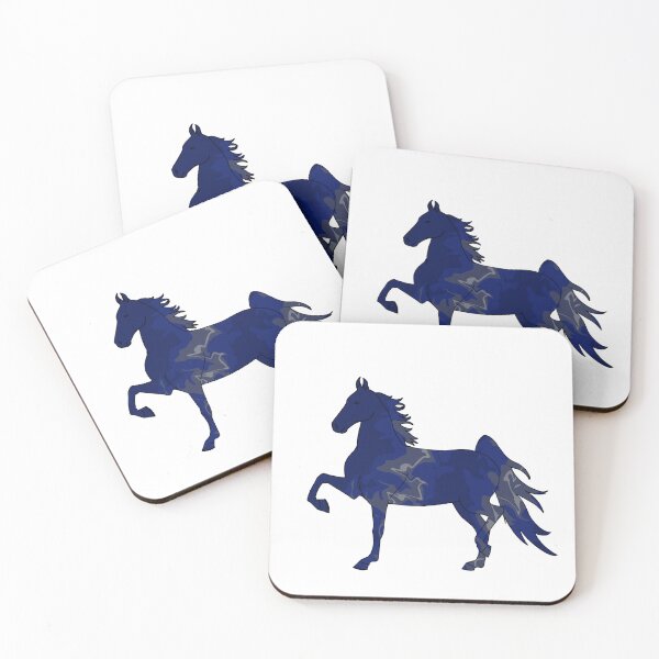 Item preview, Swirly Saddlebred Trotting Blue and Gray designed and sold by theaadesigns.