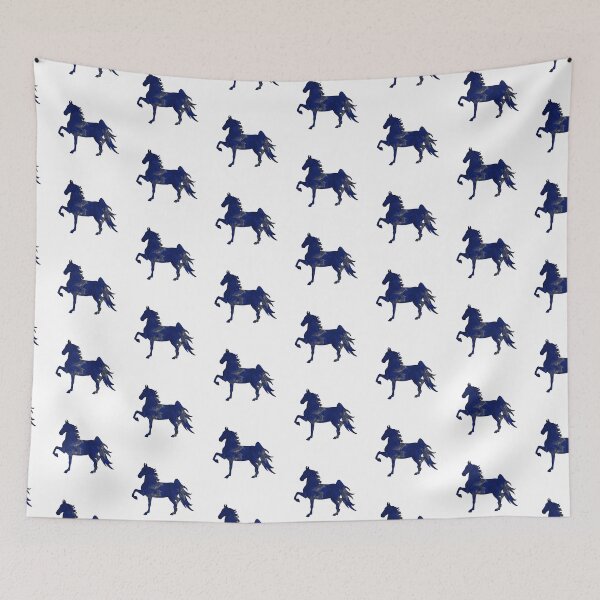 Item preview, Swirly Saddlebred Trotting Blue and Gray designed and sold by theaadesigns.