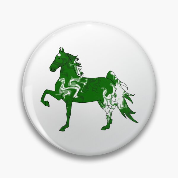 Item preview, Swirly Saddlebred Trotting Green and White designed and sold by theaadesigns.