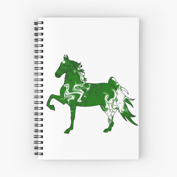 Item preview, Swirly Saddlebred Trotting Green and White designed and sold by theaadesigns.