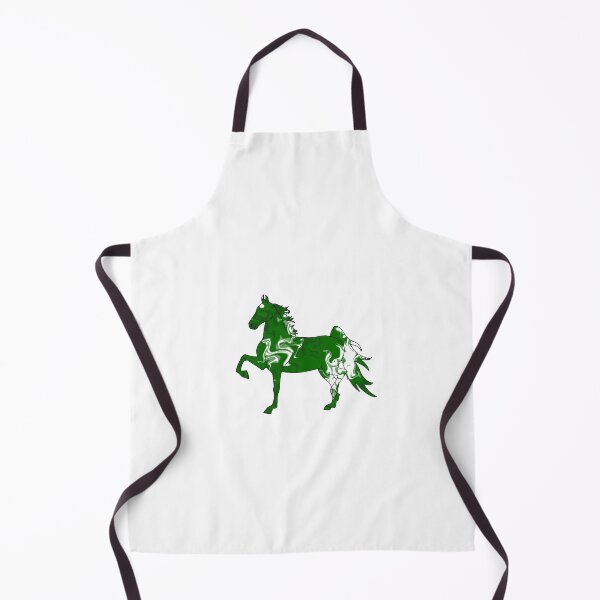 Item preview, Swirly Saddlebred Trotting Green and White designed and sold by theaadesigns.