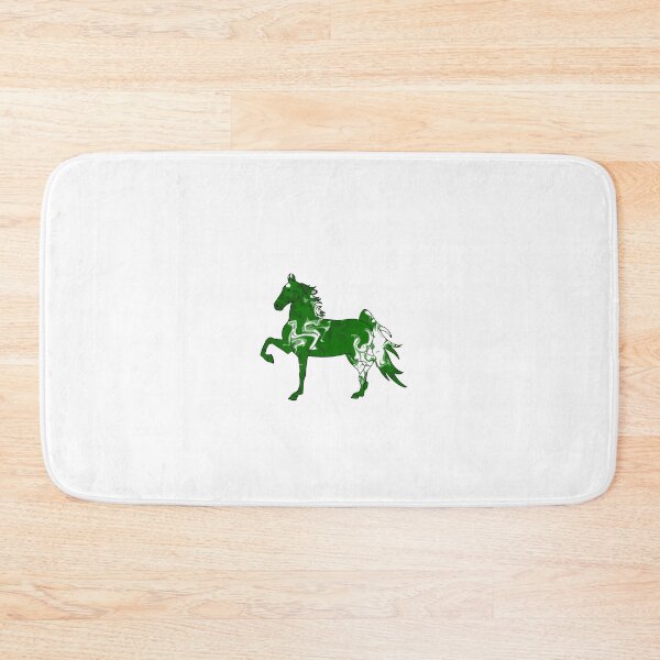 Item preview, Swirly Saddlebred Trotting Green and White designed and sold by theaadesigns.