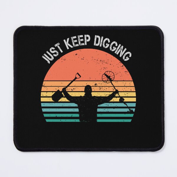 Item preview, Funny Metal detector retro sunset just keep digging  designed and sold by TipTopTapo.