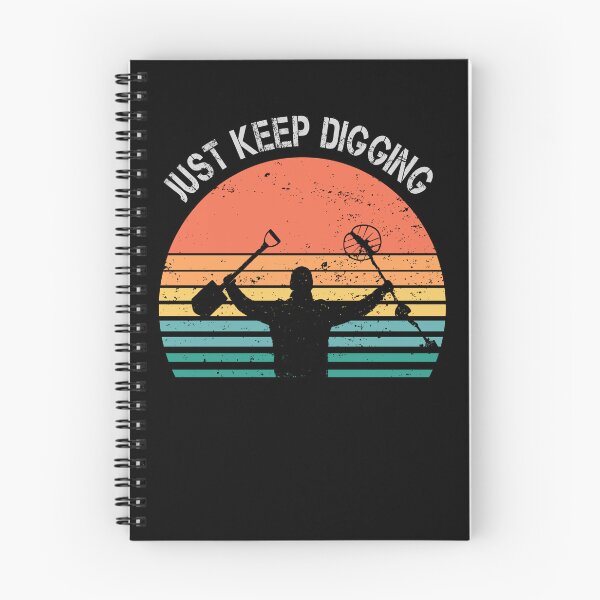 Item preview, Funny Metal detector retro sunset just keep digging  designed and sold by TipTopTapo.