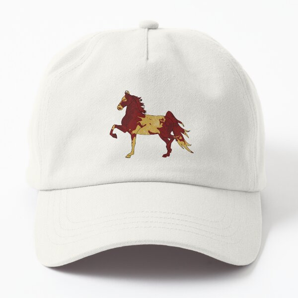 Aperçu de l'œuvre Swirly Saddlebred Trot Rouge et Jaune créée et vendue par theaadesigns.